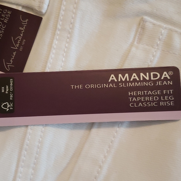 Gloria Vanderbilt Amanda Jean Size 16 White - Picture 8 of 14